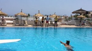 Magic Hammamet Beach [Poolside Entertainment] Jumping over an obstacle on a surfboard #3