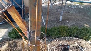Каркас беседки с четырехскатной крышей из Арт Бетона . Часть 1