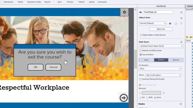 Make an Exit Confirmation Message in Your Adobe Captivate eLearning Project