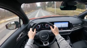 NEW 2022 Kia Sportage 1.6 T-GDi 230HP Hybrid GT LINE | POV Test Drive| 0-100| Review