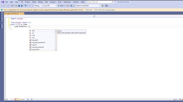 Using Python To Read PLC Data With Visual Studio By Importing Pycomm3 смотреть онлайн