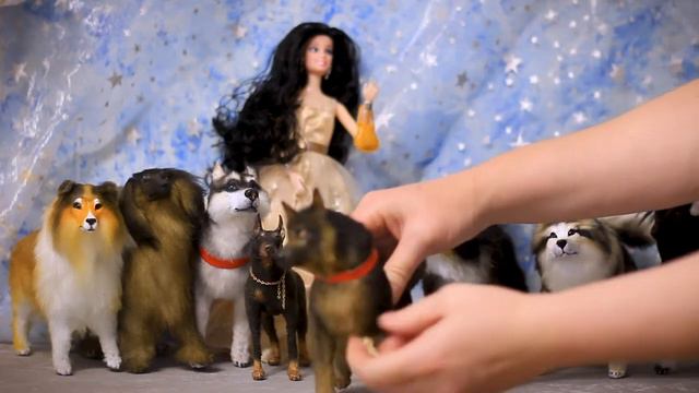 игрушечные собаки в мешанной технике, подвижные смотреть онлайн