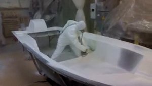 Покраска матрицы катера из стеклопластика stekloplastik.su