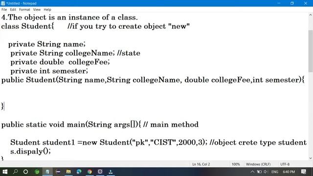 Java Tutorial : Introduce of Object | How to create object in java with example.