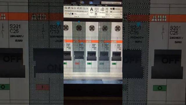 Autocad автоматические выключатели ABB блоки