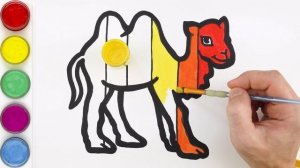Рисуем и раскашиваем радужного верблюда! \\ Рисование для девочек! Давайте рисовать  вместе!