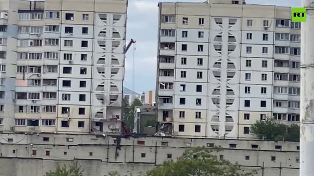 Во время демонтажных работ в разрушенном доме в Белгороде произошёл пожар