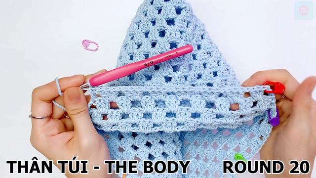 DIY CROCHET BAG| SHOULDER BAG| Hướng dẫn móc túi Hobo đeo vai đơn giản| Châu Crochet #52 смотреть онлайн