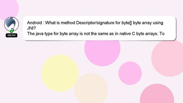 Android : What is method Descriptor/signature for byte[] byte array using JNI? смотреть онлайн