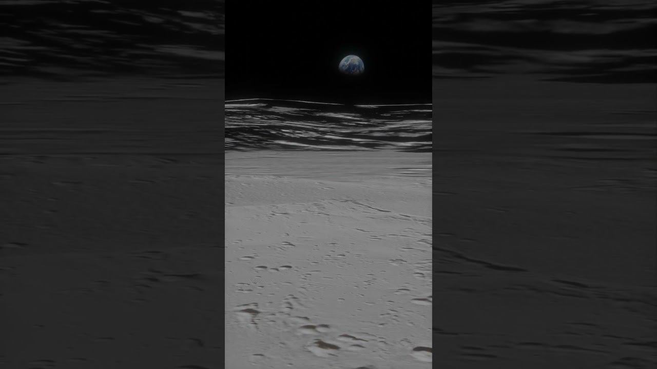 Вид на Землю с Луны - анимация на основе фотографий смотреть онлайн