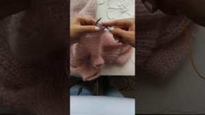 Провязываем первый ряд рукава