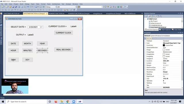 DATE TIME FUNCTIONS IN VB.NET - BCA-403 смотреть онлайн