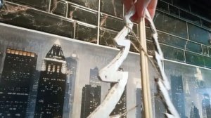 Елка из джутовой веревки светящаяся своими руками