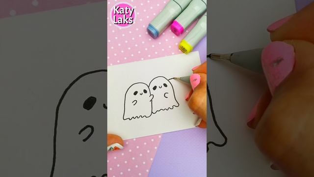 Рисунки на Хэллоуин. Как нарисовать призрака.