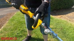 DeWALT DCMST561N 18V Strimmer in action