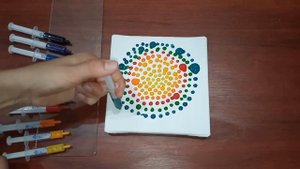 Рисуем акриловыми красками  с помощью шприца ? ideas for drawing