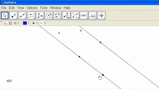 Drawing Parallel Lines in GeoGebra