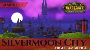 Silvermoon City - Night Ambience (30 minutes, 4K, World of Warcraft The Burning Crusade)