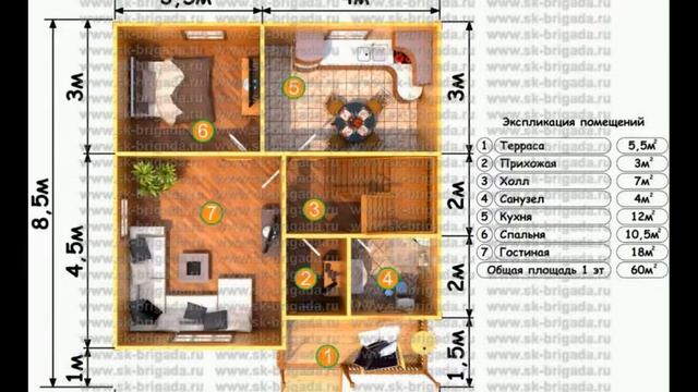 Рациональный проект брусового дома смотреть онлайн