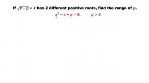 Find the Range of p | Olympiad Math