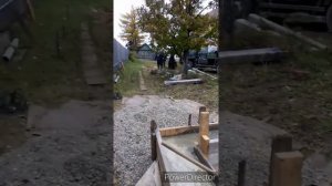 Заливаем фундамент под баню