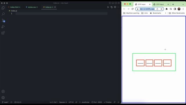 Frontend Machine Coding Interview | OTP Input | HTML | CSS | Javascript