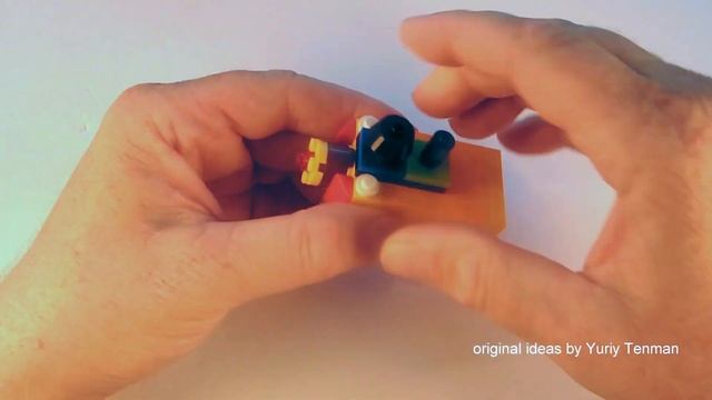Lego Speed Build Train MOC. How to build Locomotive from LEGO CLASSIC 10696. Minimalism with kids.