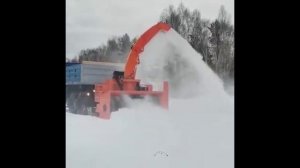 Шнекоротор моноблок на локомобиле "Урал" | Шнекоротор с автономным двигателем на рельсовом ходу