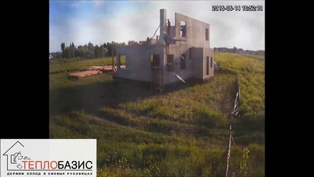 Двухэтажный дом из сип-панелей ТеплоБазис. Сборка смотреть онлайн