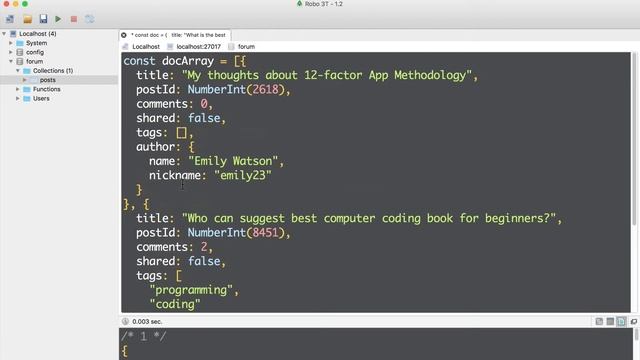 MongoDB Tutorial for Absolute Beginners : 19 Insert Sample Documents into the Collection смотреть онлайн