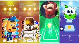 Sheriff Labrador ? Spider House Head ? Oddbods JEFF ? Om Nom? Who Is Best in Tiles Hop