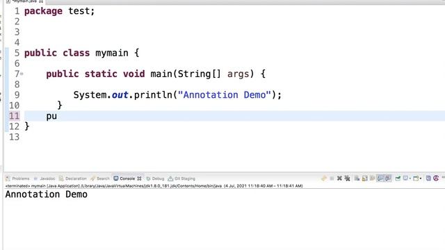 Java Annotation  part -1 | Java Tutorial | Basic of Java | Spring Basic