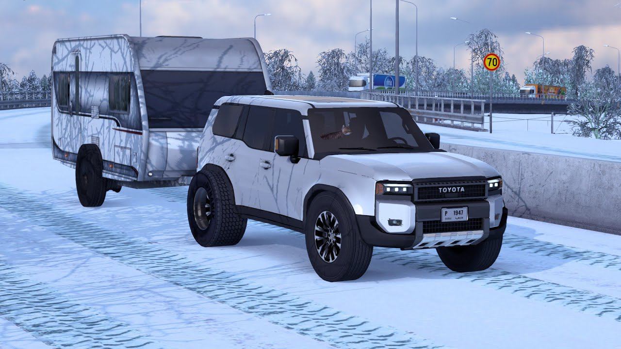 [ETS 2] Toyota Land Cruiser Prado 2024_Winter Trailer Delivery смотреть онлайн