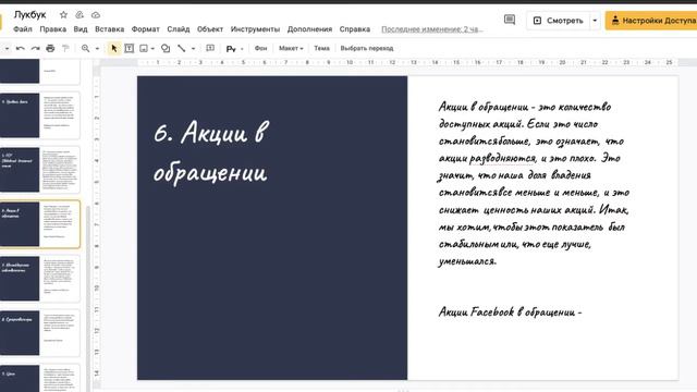 Быстрый анализ акций Facebook