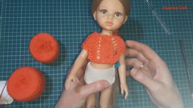 Ажурное платье Ромашка. Платье  спицами для куклы