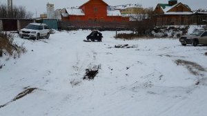 Снегоход с кабиной, первый выезд