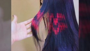 Пиксельное окрашивание волос.