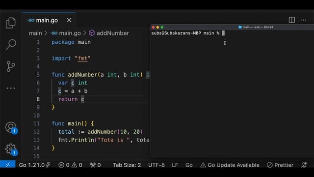 Golang function | golang tutorial Go lang function #golangtutorial #programming #coding