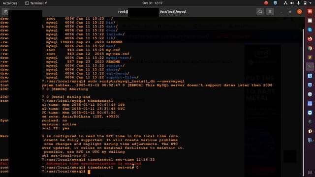 Ubuntu -This MySQL server doesn't support dates later then 2038 [Fixed] by vetechno