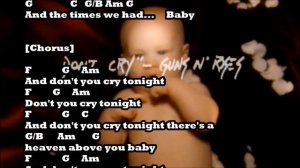 Don't Cry Guns N' Roses Chords Lyrics