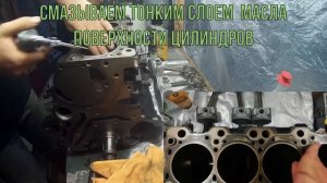 Сборка и установка шатунно-поршневой группы двигателя Mitsubishi 4G63T