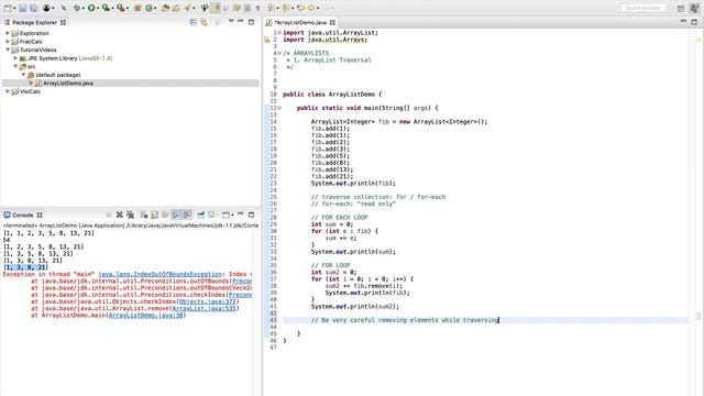 Java 4.9: Traversing ArrayLists