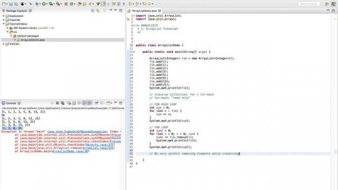 Java 4.9: Traversing ArrayLists
