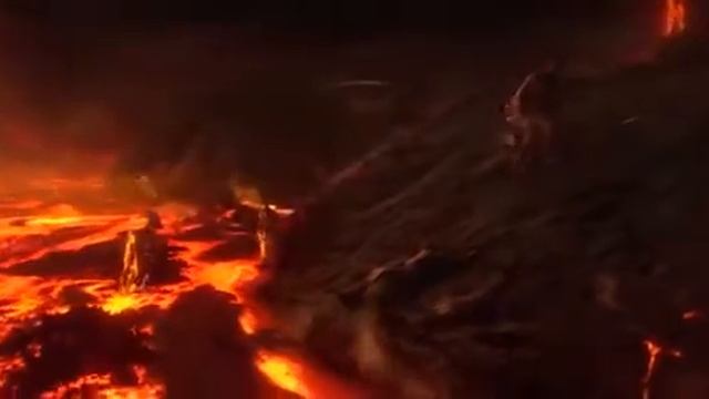 Сцена битвы Энакина Скайуокера и Оби-Вана Кеноби на Мустафаре. Звёздные войны III Месть ситхов.