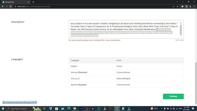 Fiverr Description Error | Fiverr Description url Problem Error | Problem Solved 100% | #fiverr