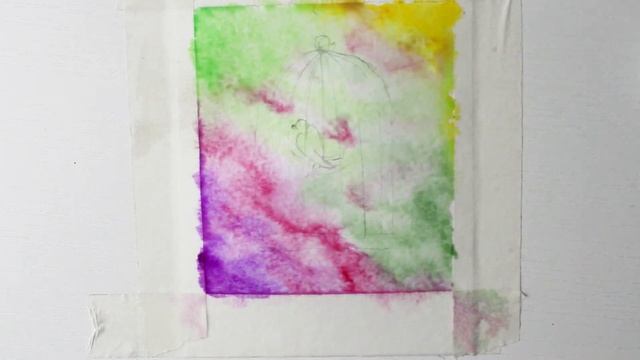 Как нарисовать птицу в клетке смотреть онлайн