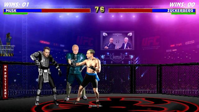 Политический Мортал Комбат 3: Илон Маск VS Марк Цукерберг