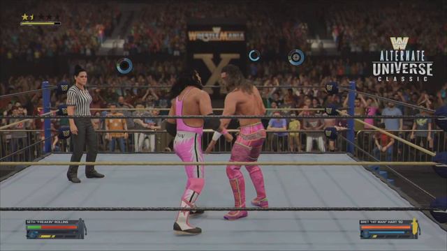 Seth Rollins vs Bret Hart Title For Title Winner Take All World Heavyweight Championship WWE 2K24