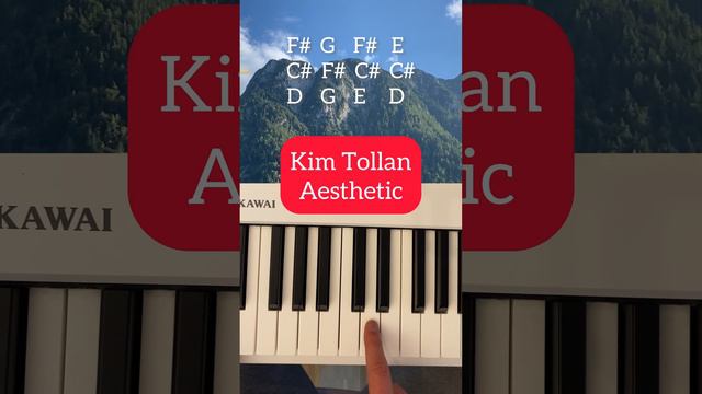 Kim Tollan - Aesthetic, easy piano tutorial. #piano #tutorial #aesthetic