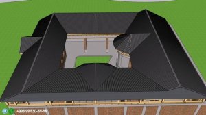 Поэтапное строительство одноэтажного дома 3д анимация